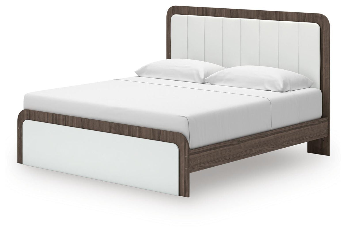 Kendanport King Platform Bed, Dresser, Mirror and Nightstand