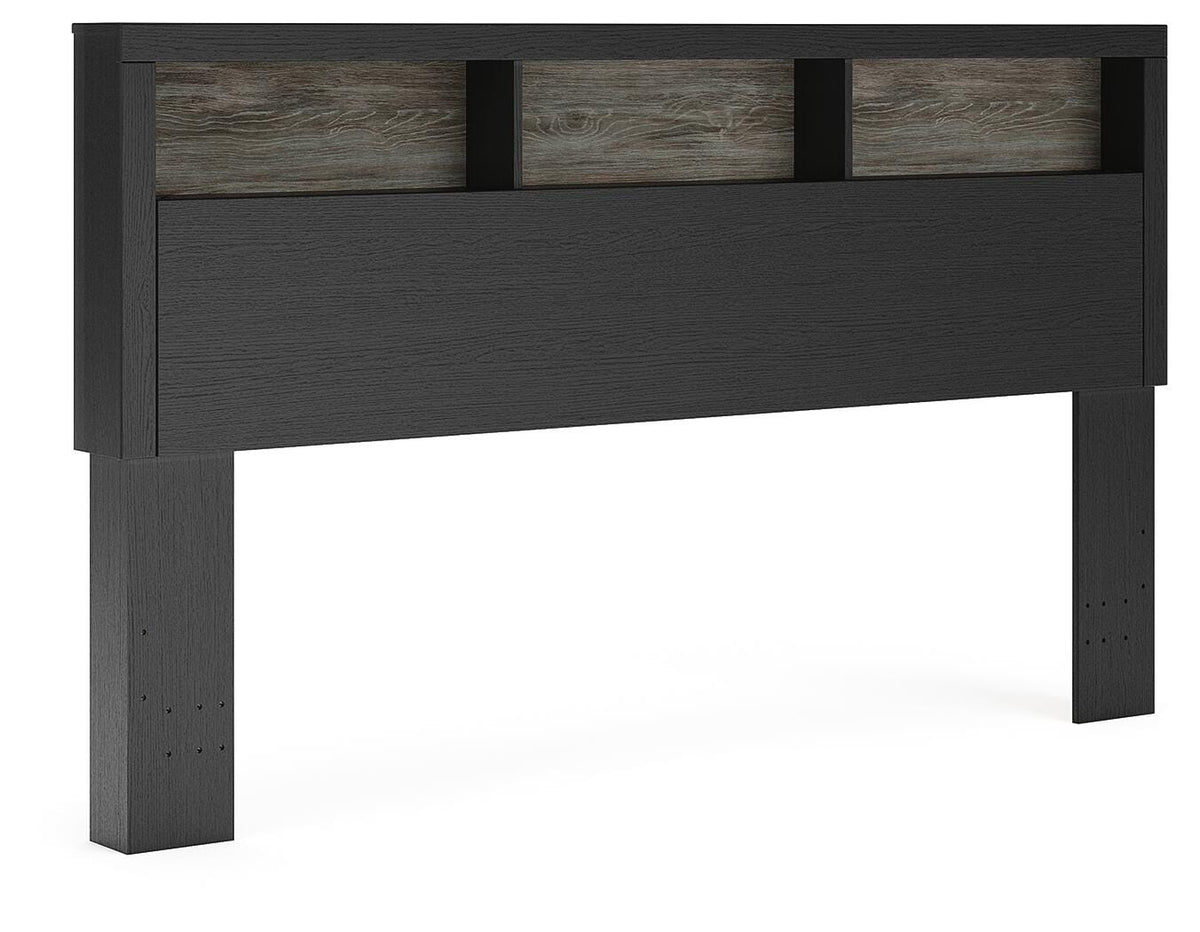 Broachmyn Lighted King Bookcase Headboard