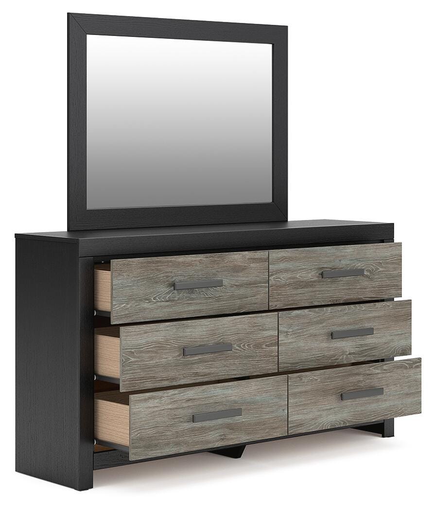 Broachmyn Full Bookcase Bed, Dresser and Mirror