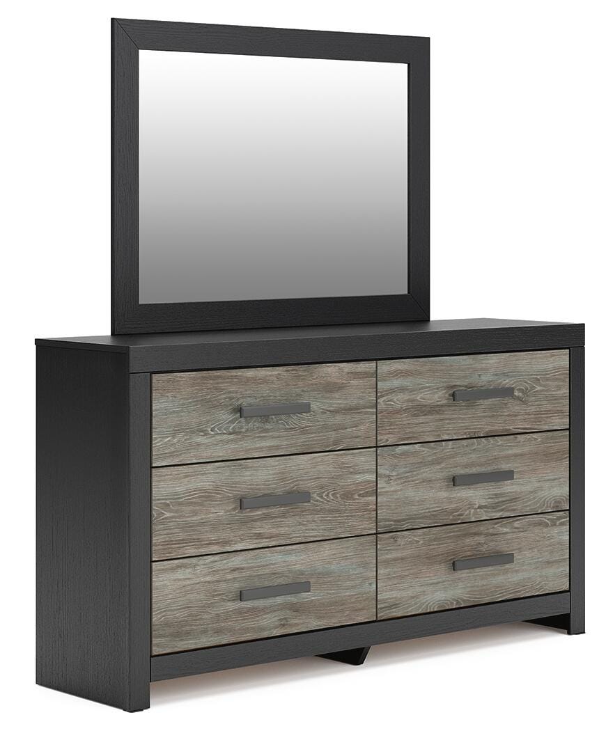 Broachmyn Twin Bookcase Bed, Dresser and Mirror