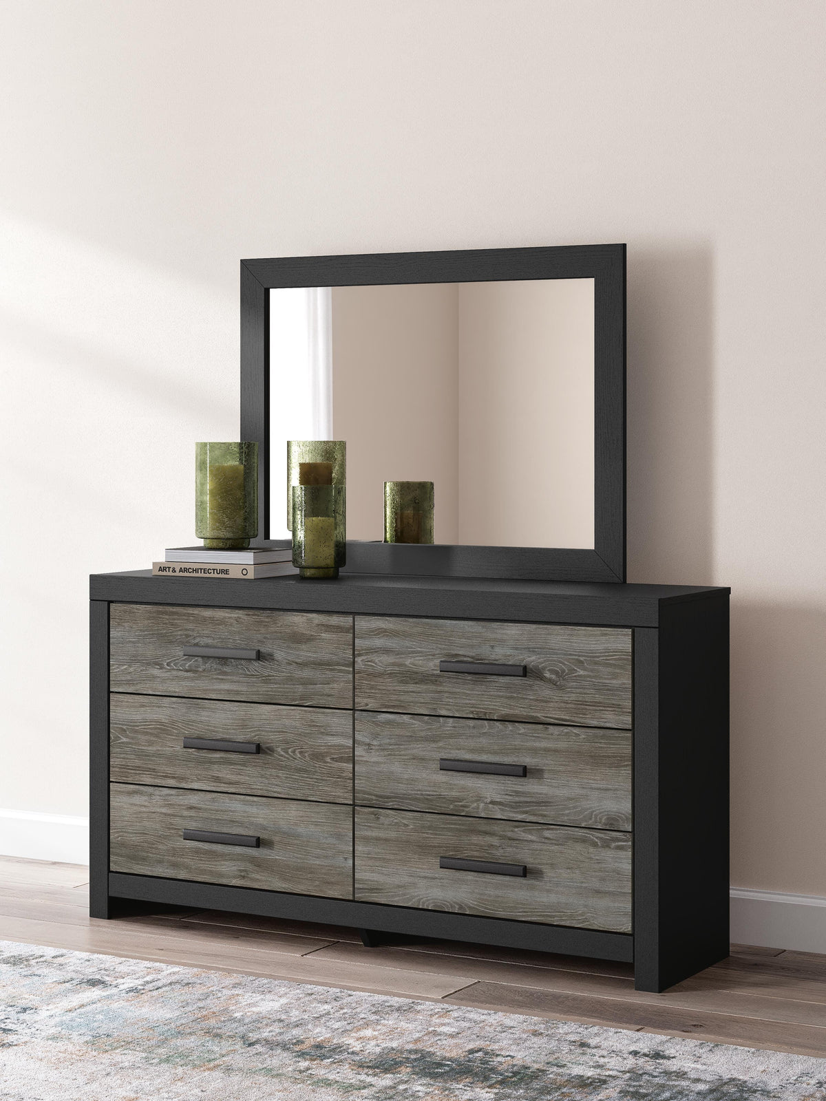 Broachmyn Full Bookcase Bed, Dresser and Mirror