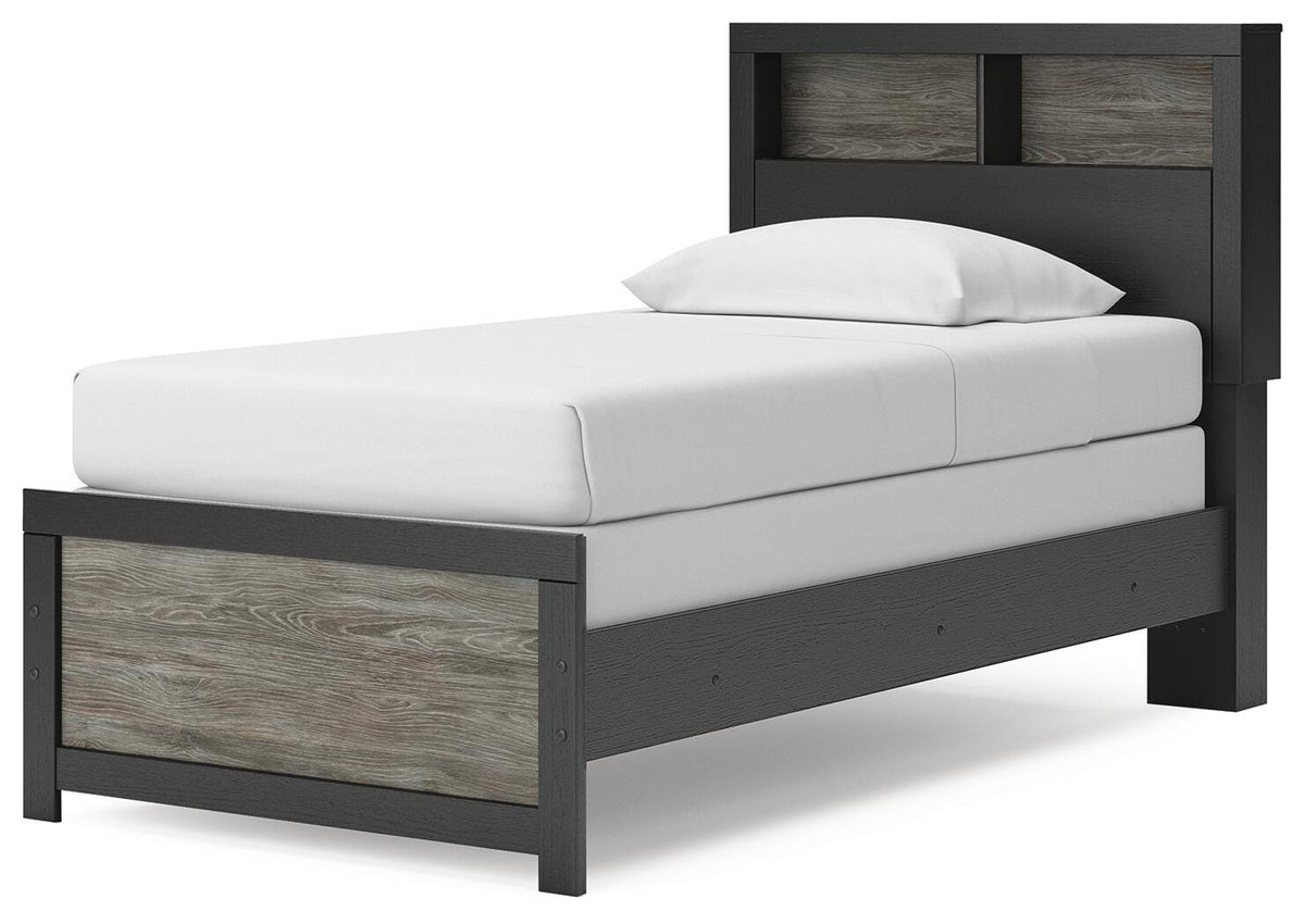 Broachmyn Twin Bookcase Bed, Dresser and Mirror