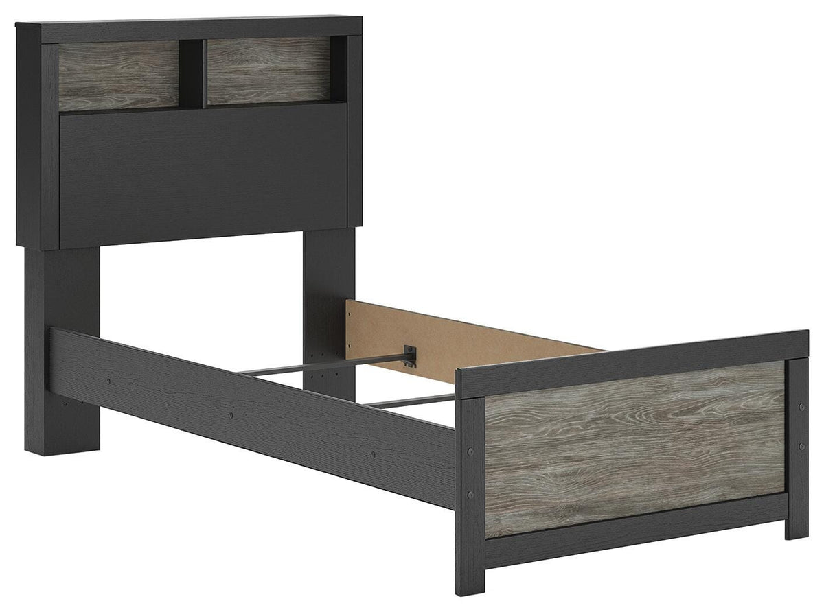 Broachmyn Twin Bookcase Bed, Dresser and Mirror