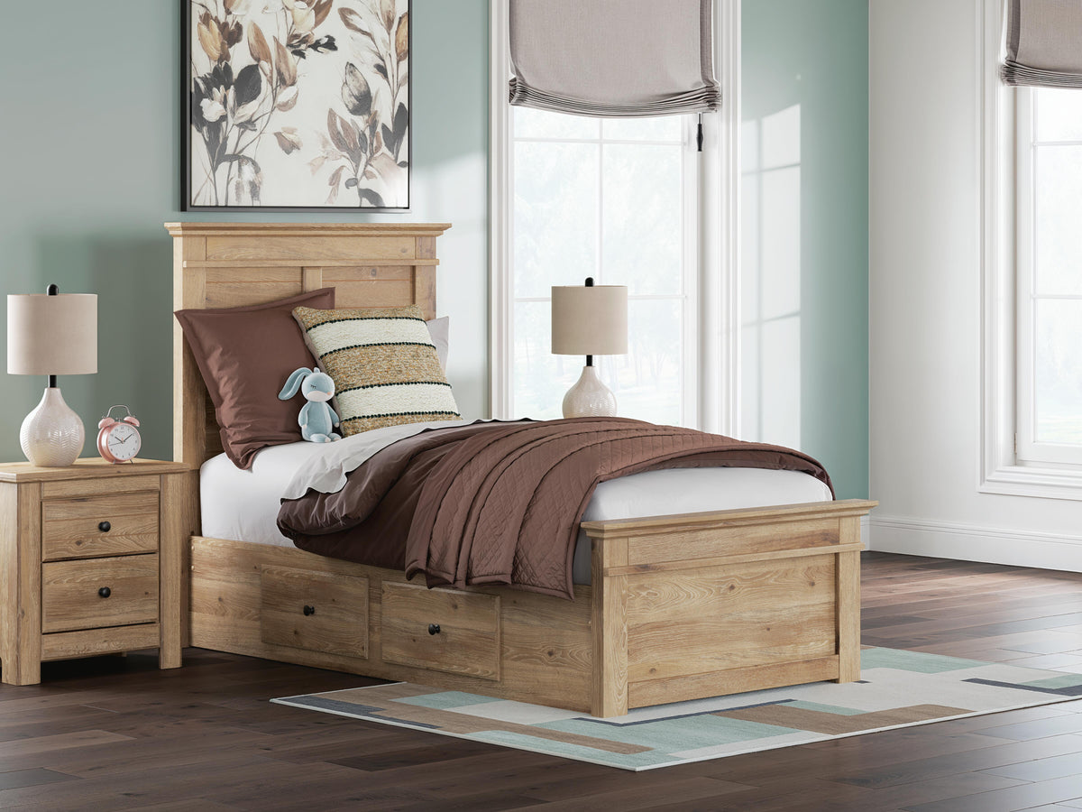 Makidern Twin Panel Storage Bed