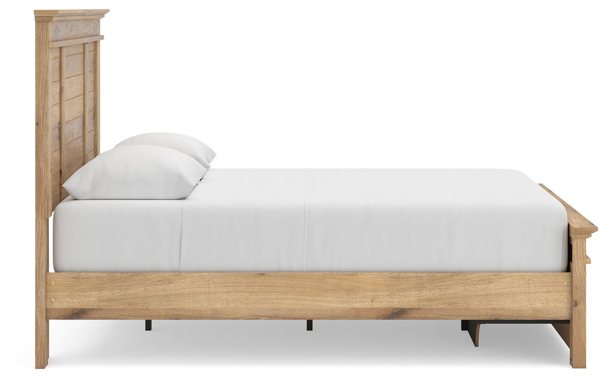 Makidern Queen Panel Storage Bed, Dresser and Mirror