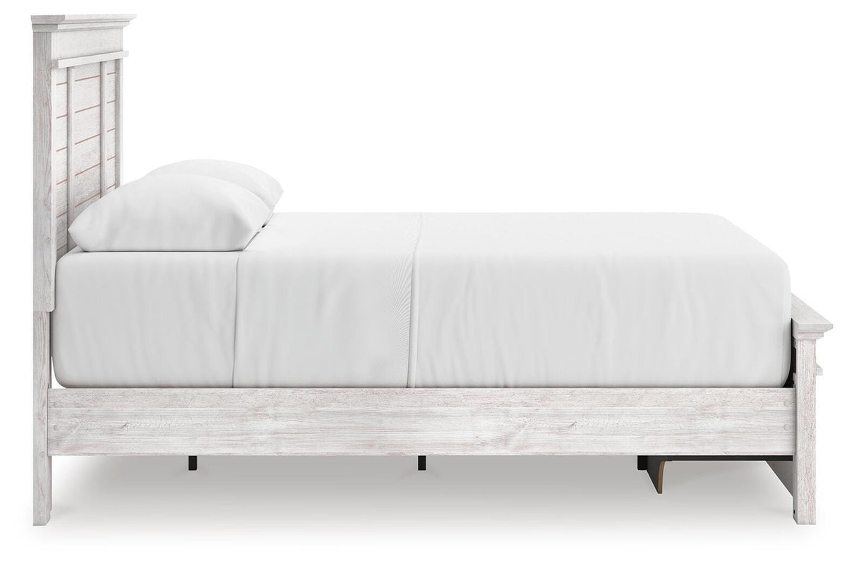 Makidern Queen Panel Storage Bed, Dresser and Mirror