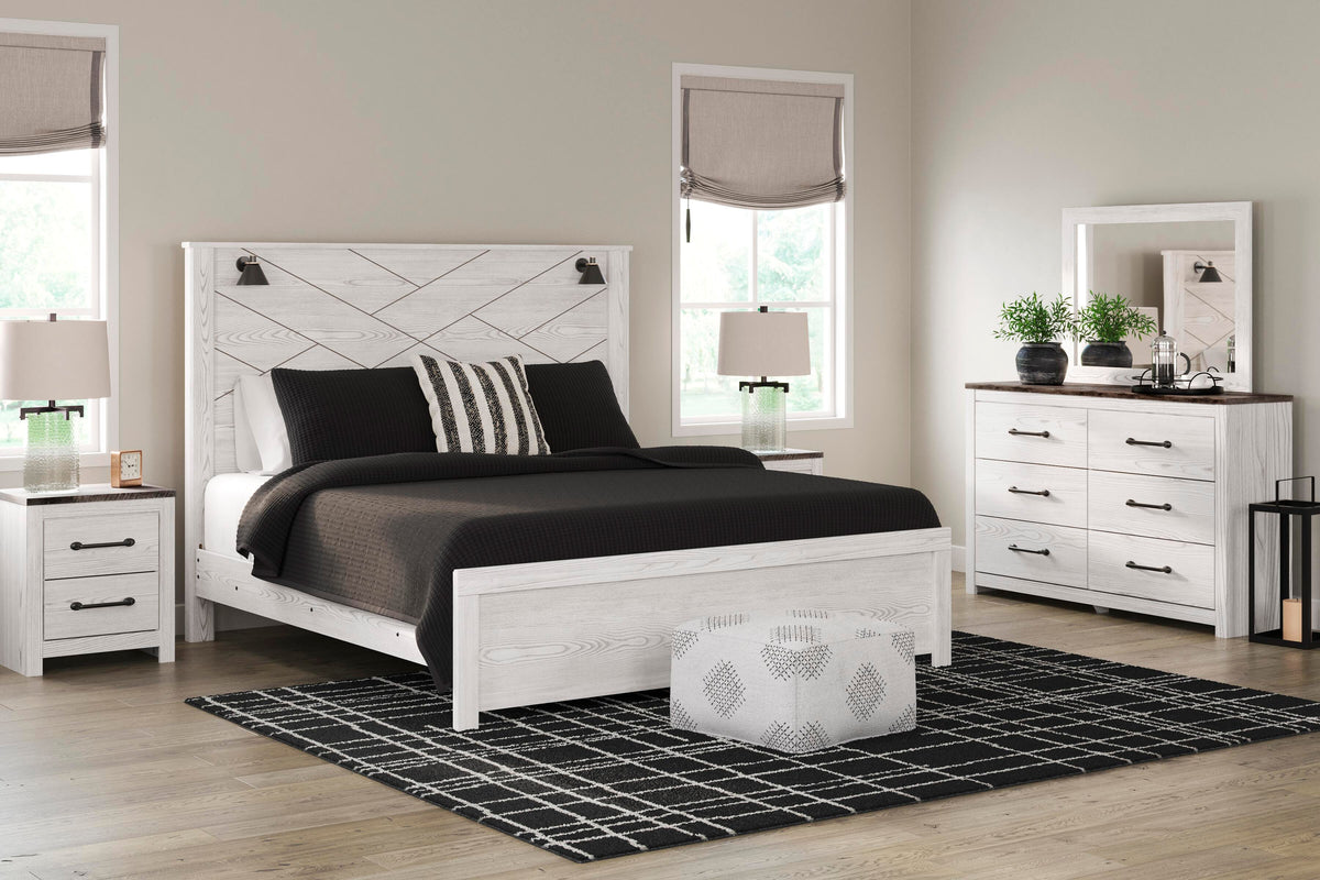 Gerridan King Panel Bed, Dresser and Mirror