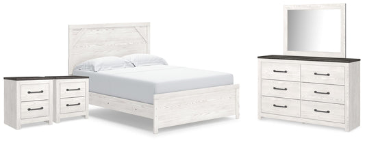 Gerridan Queen Panel Bed, Dresser, Mirror and 2 Nightstands