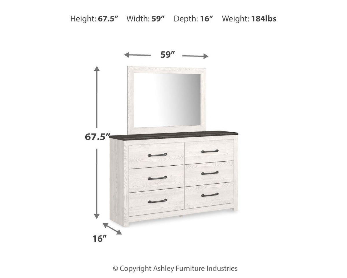 Gerridan Queen Panel Bed, Dresser, Mirror, and Nightstand