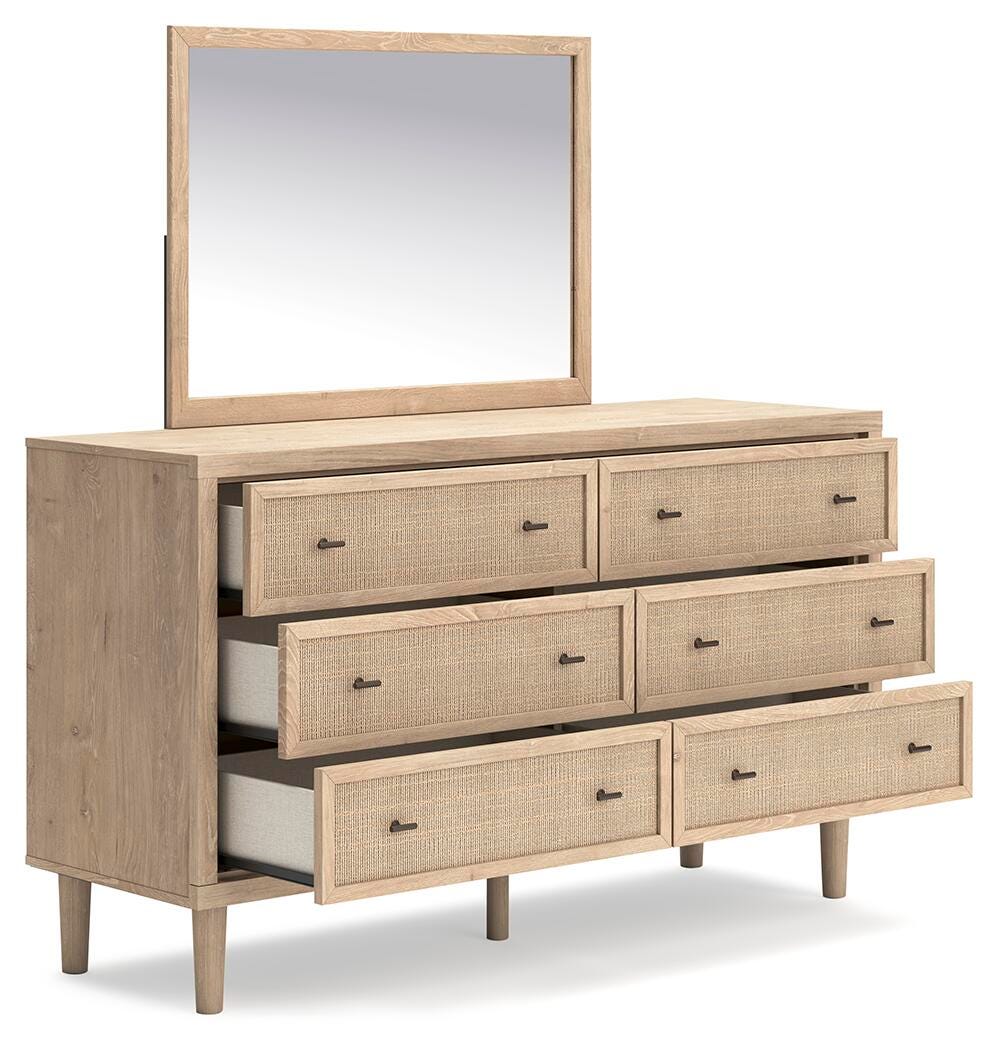 Cielden King Panel Bed, Dresser and Mirror
