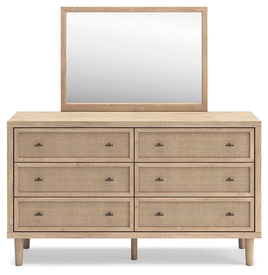 Cielden Full Panel Bed, Dresser and Mirror