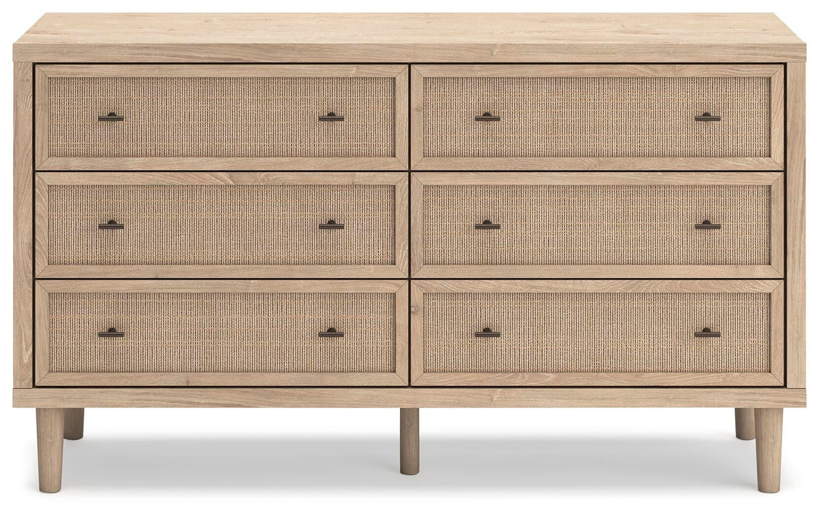 Cielden Queen Upholstered Bed, Dresser and 2 Nightstands