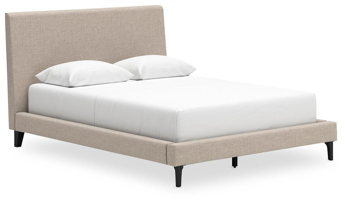 Cielden Queen Upholstered Bed, Dresser and Mirror