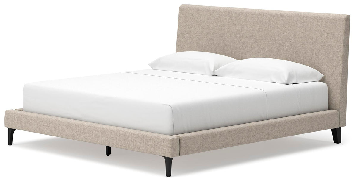 Cielden King Upholstered Bed with Roll Slats