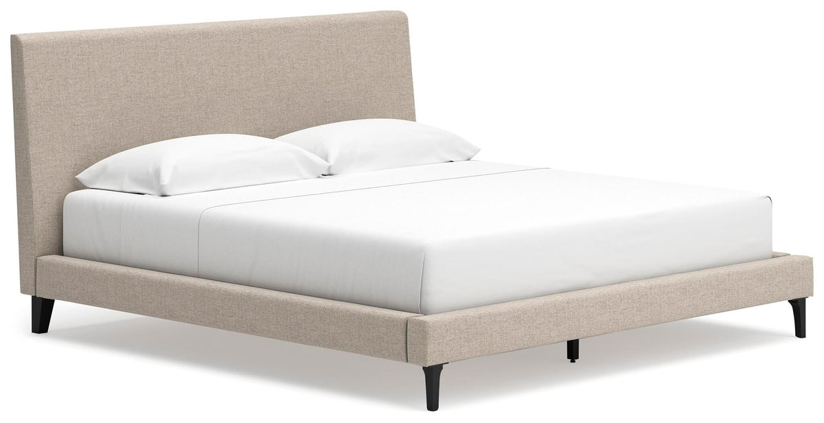 Cielden King Upholstered Bed with Roll Slats