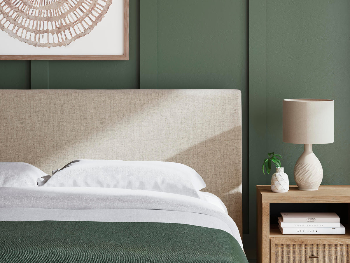 Cielden King Upholstered Bed with Roll Slats