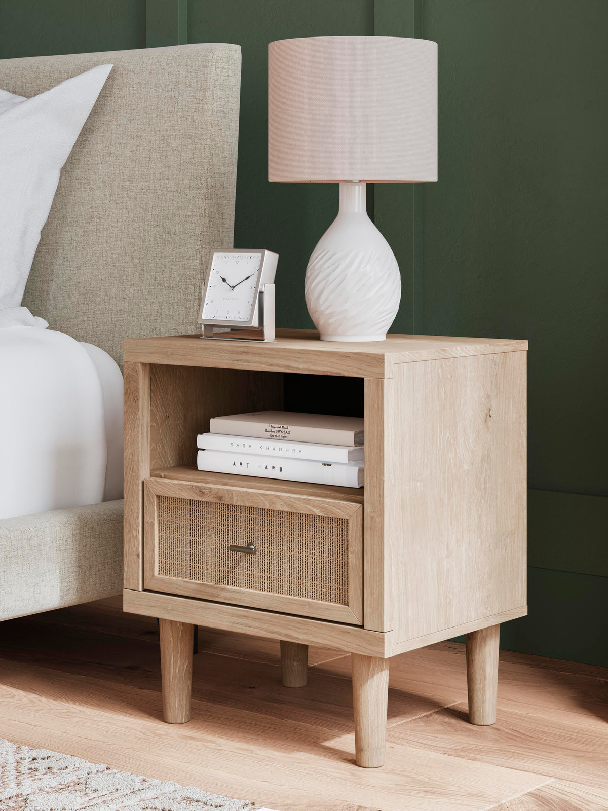 Cielden King Panel Bed, Dresser and Nightstand