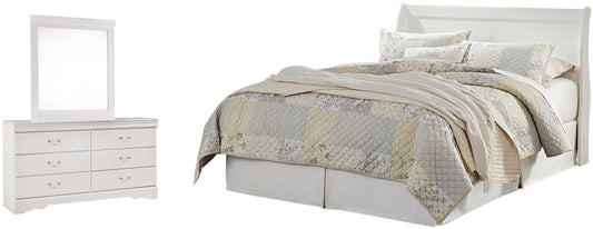 Anarasia Queen Sleigh Headboard, Dresser and Mirror