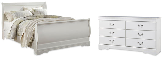 Anarasia Queen Sleigh Bed and Dresser