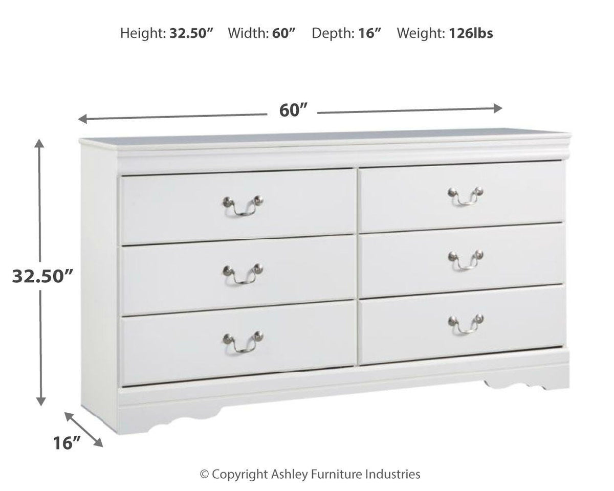Anarasia Queen Sleigh Bed and Dresser
