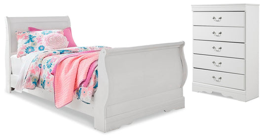 Anarasia Twin Sleigh Bed and Chest