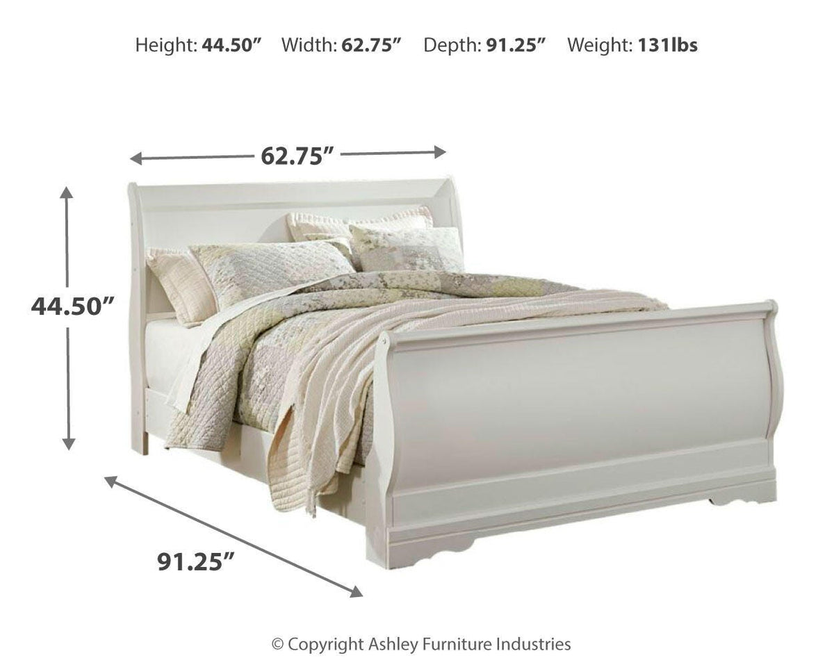 Anarasia Queen Sleigh Bed and Dresser
