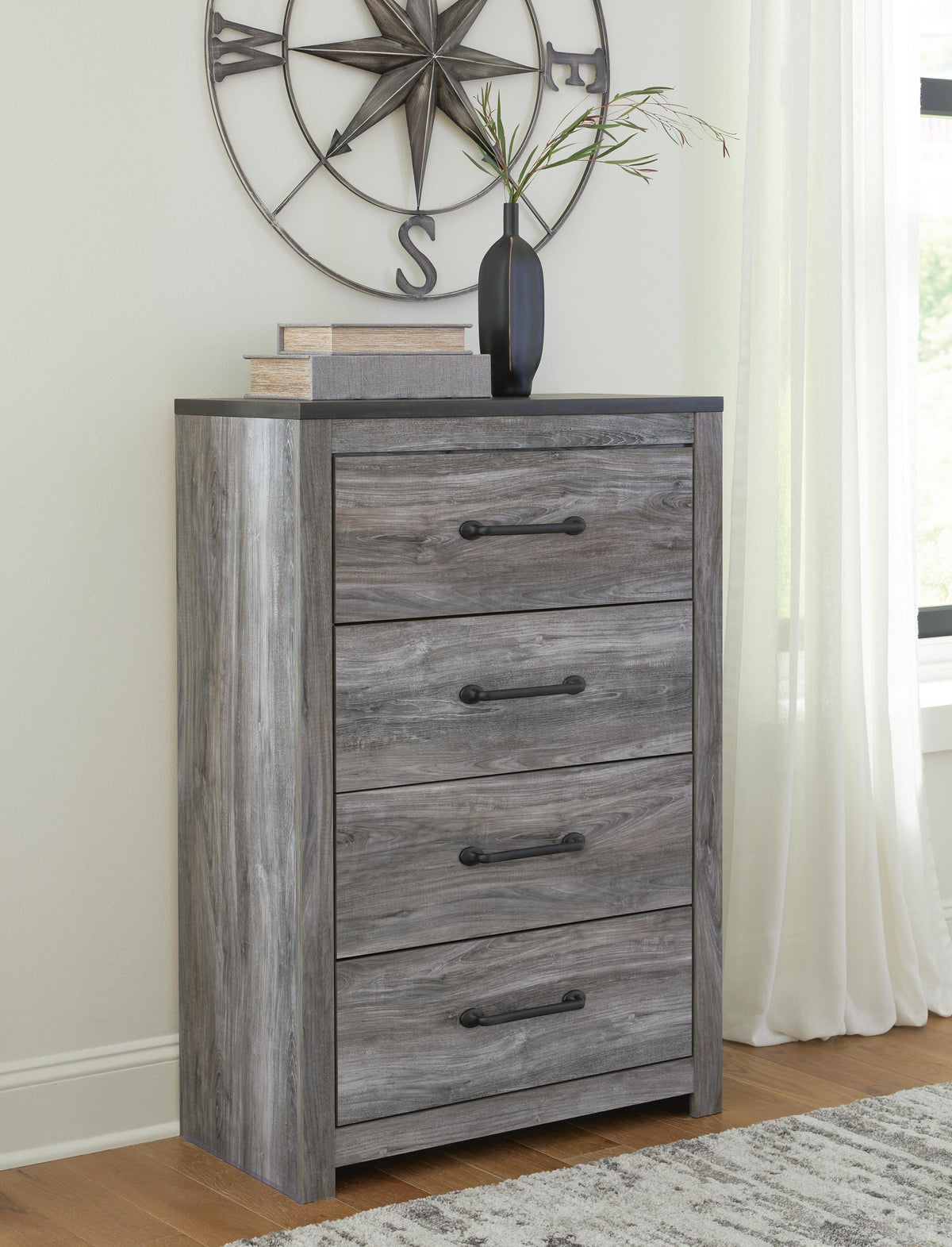 Bronyan King Panel Bed, Dresser, Mirror, Chest and 2 Nightstands
