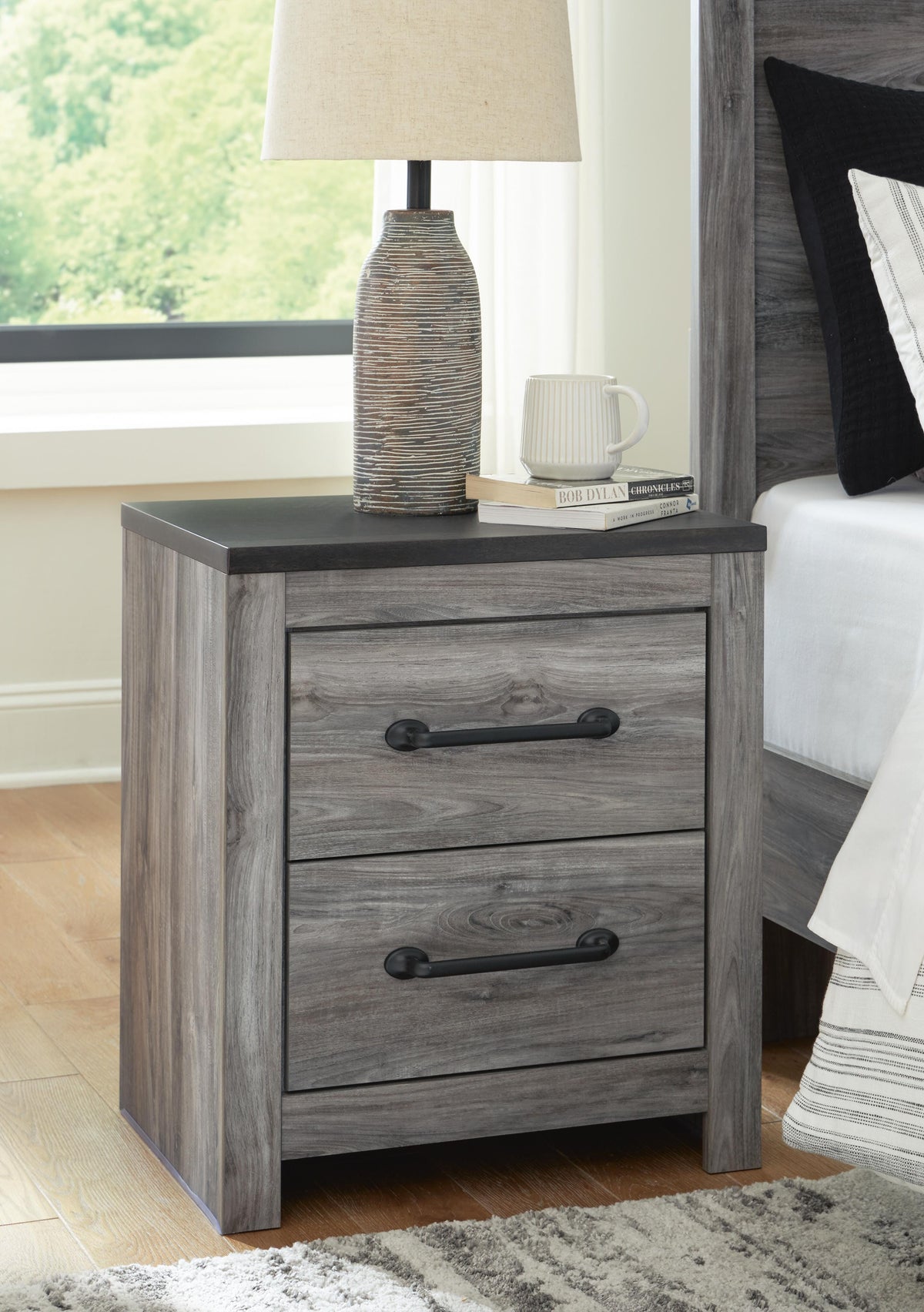 Bronyan King Panel Bed, Dresser, Mirror and Nightstand
