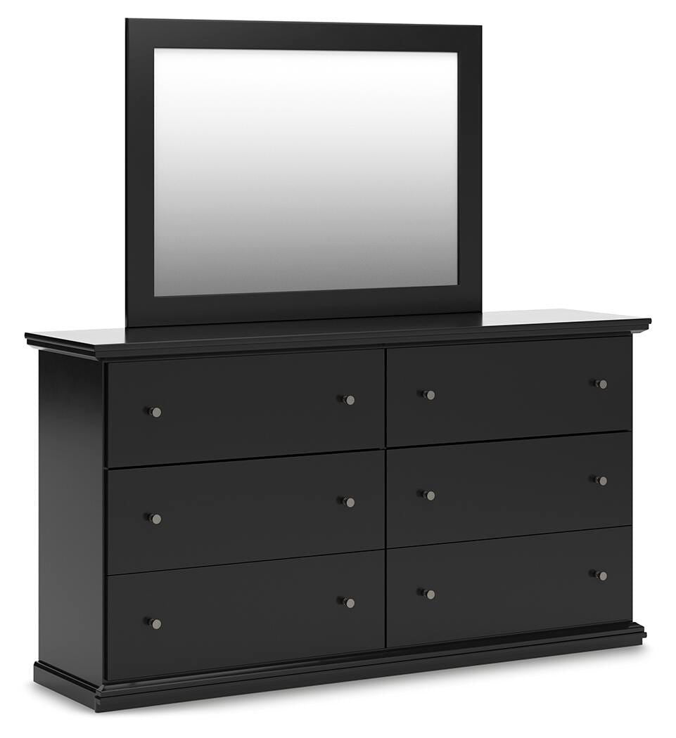 Maribel Queen Panel Bed, Dresser and Mirror