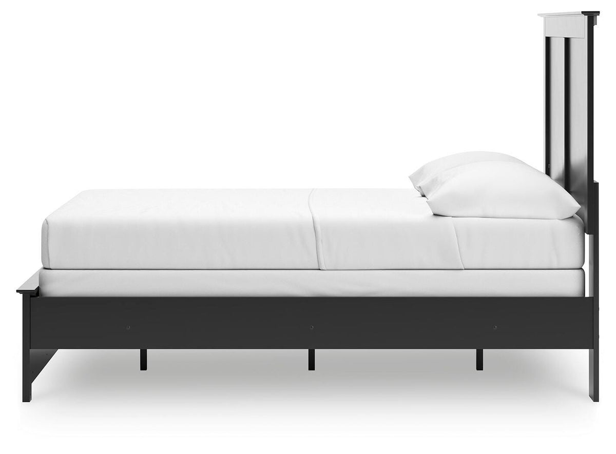 Maribel Full Panel Bed with Dresser, Mirror and 2 Nightstands
