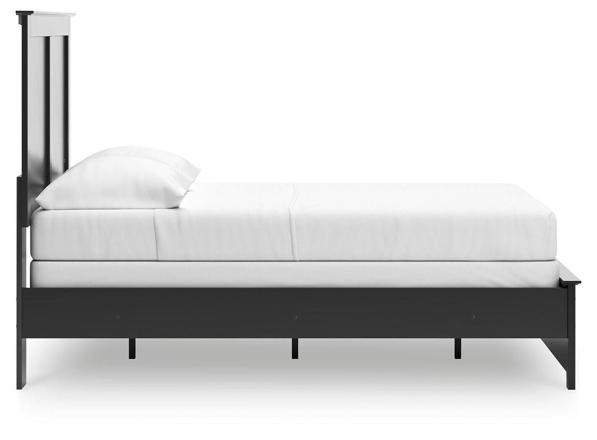 Maribel Full Panel Bed with Dresser, Mirror and 2 Nightstands