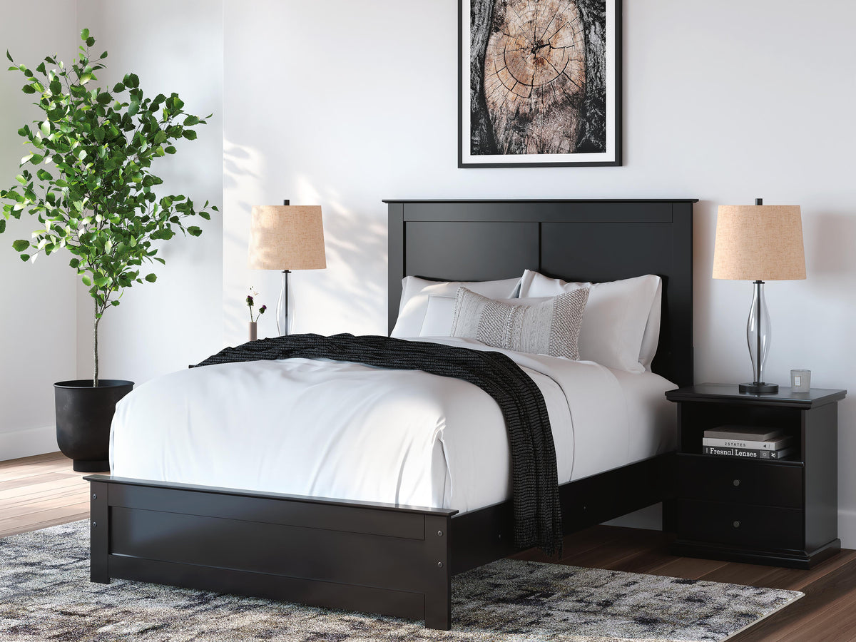 Maribel Full Panel Bed with Dresser, Mirror and 2 Nightstands