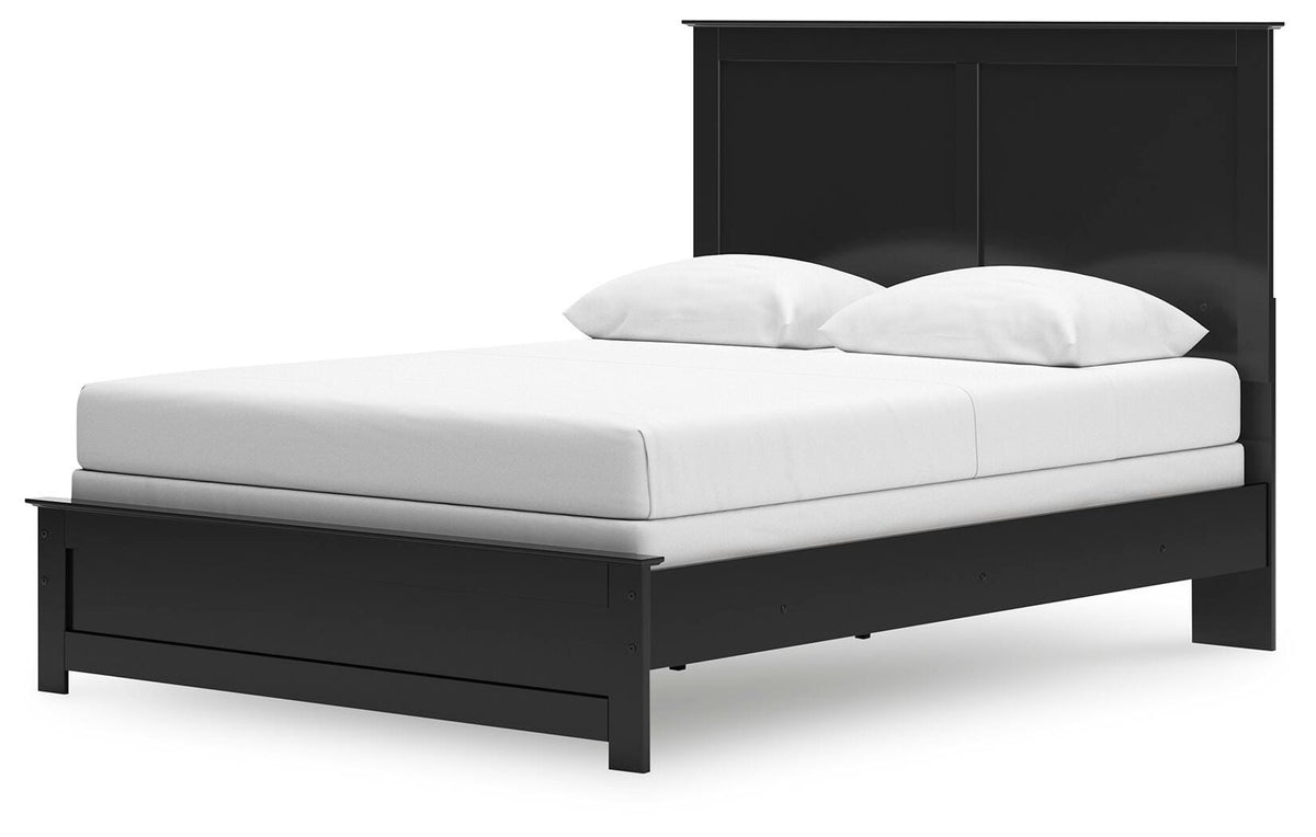 Maribel Queen Panel Bed with Dresser, Mirror and Nightstand