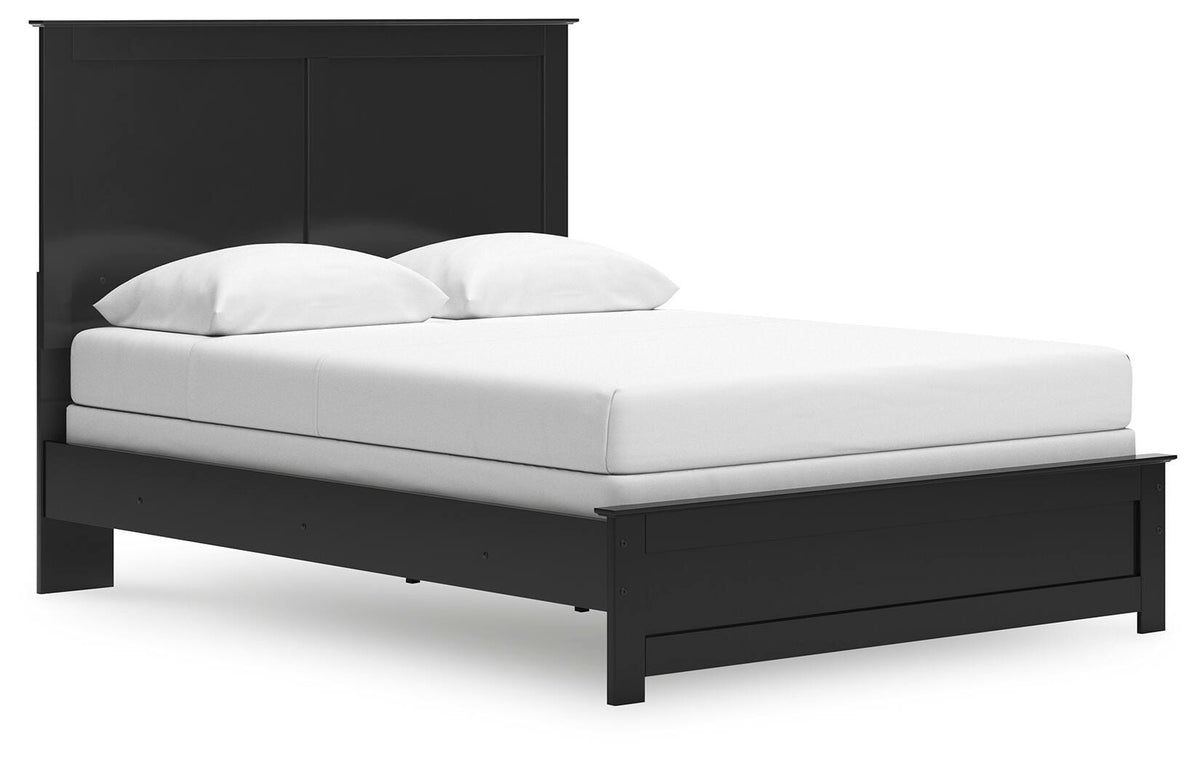 Maribel Queen Panel Bed with Dresser, Mirror and 2 Nightstands