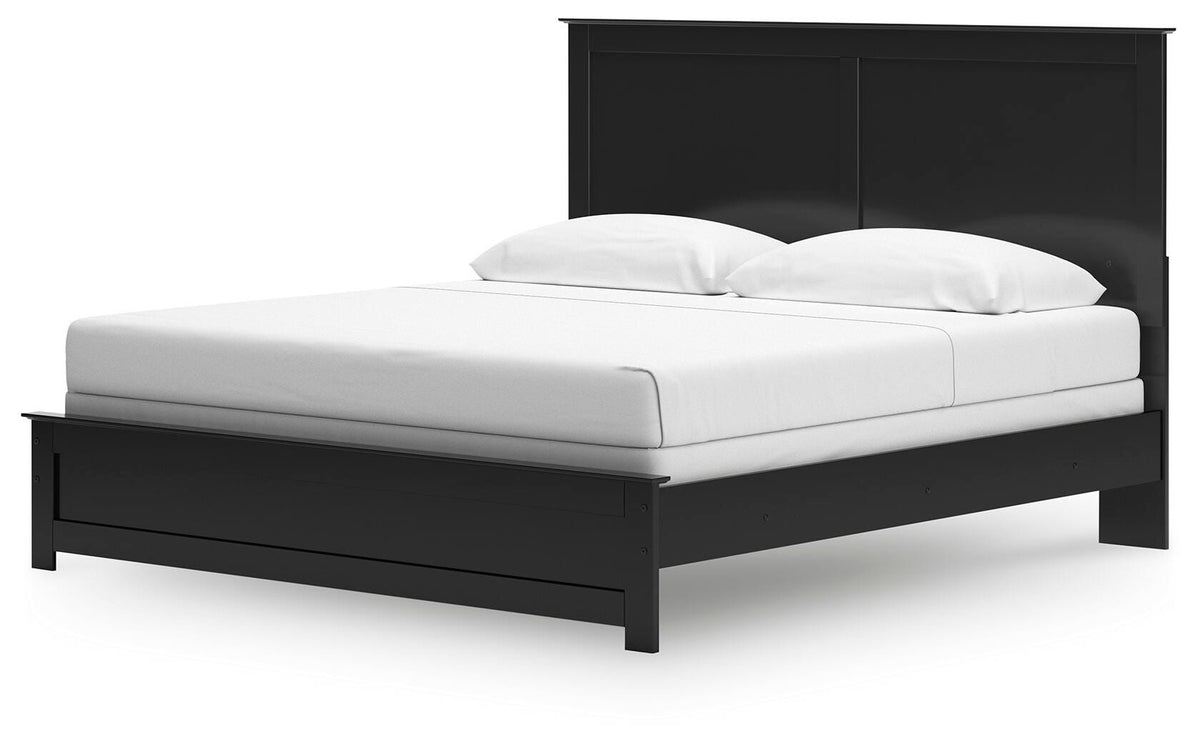 Maribel King Panel Bed with Dresser and Mirror