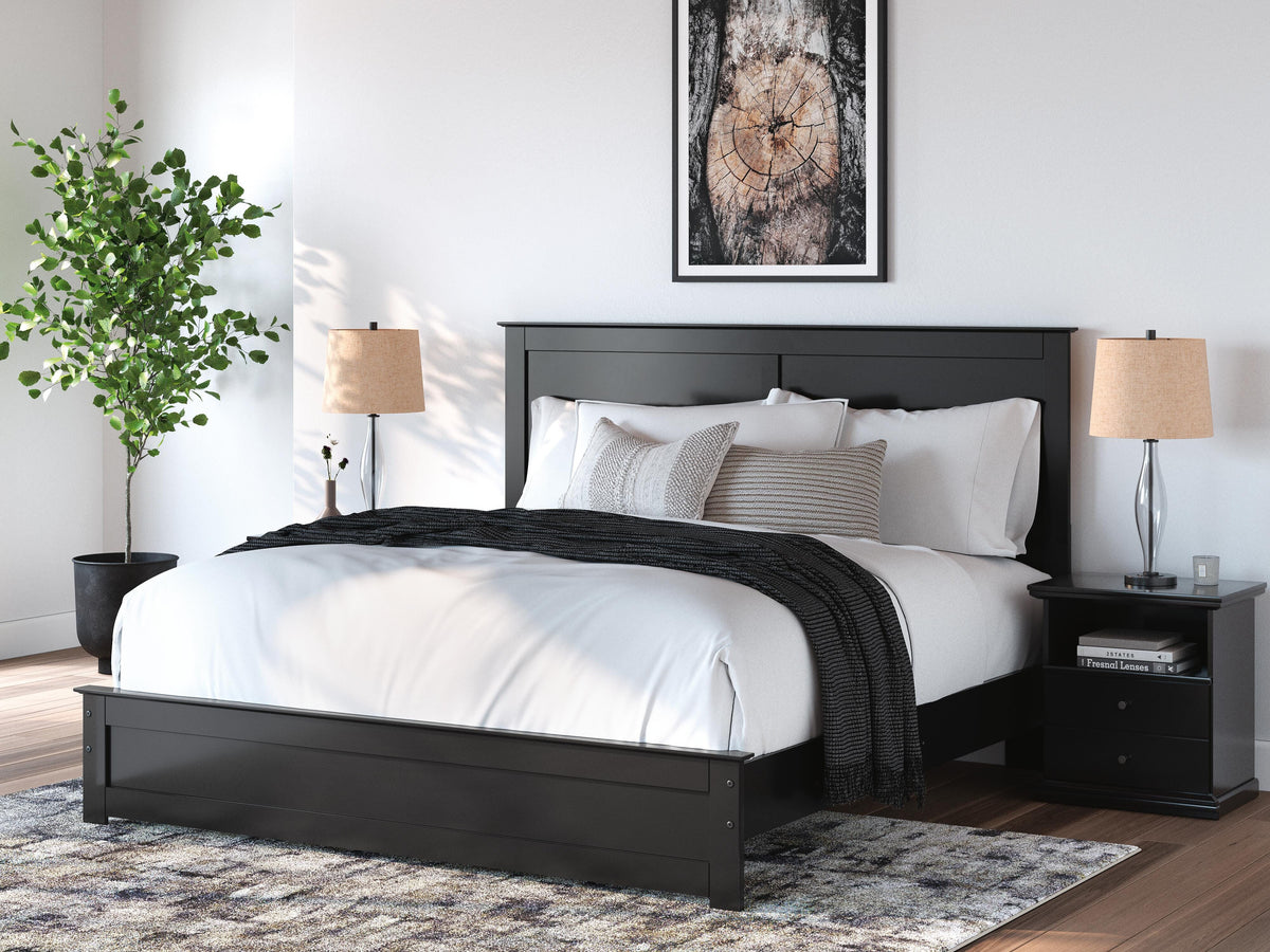 Maribel King Panel Bed with Dresser and Mirror