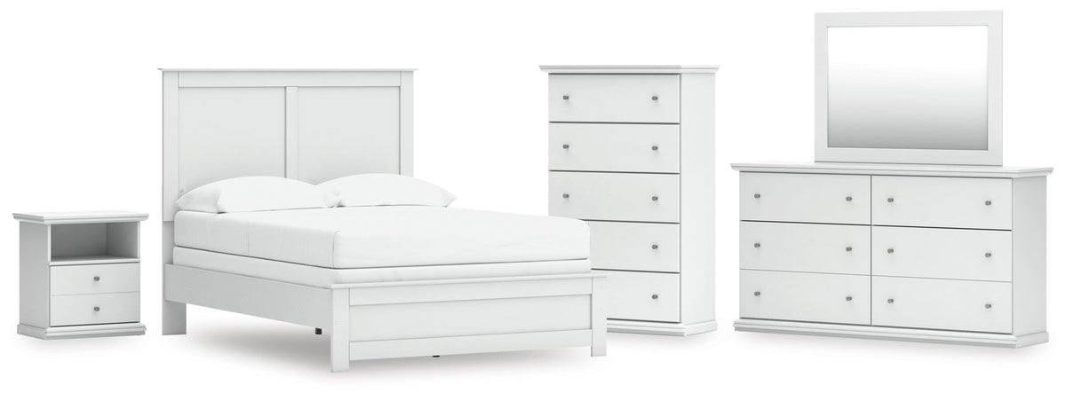 Bostwick Shoals Full Panel Bed, Dresser, Mirror, Chest, and Nightstand