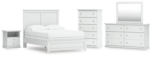 Bostwick Shoals Full Panel Bed, Dresser, Mirror, Chest, and Nightstand
