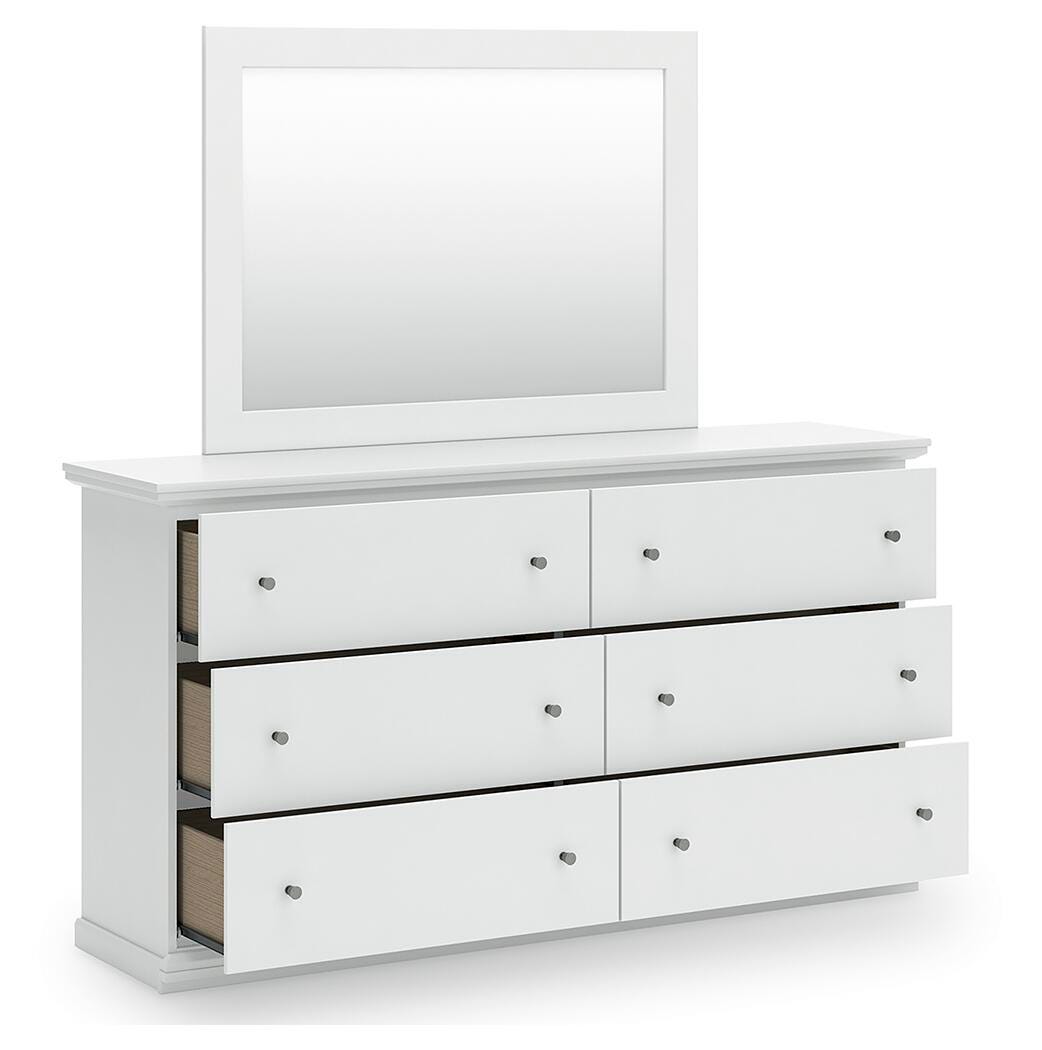 Bostwick Shoals King Panel Bed, Dresser, Mirror and Chest