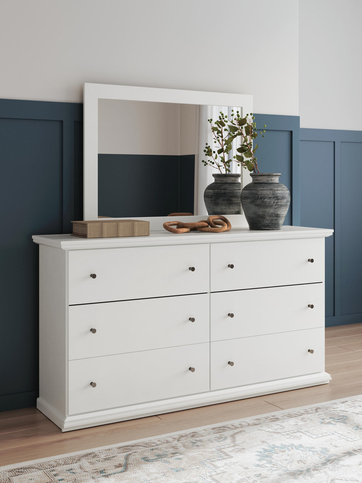 Bostwick Shoals King Panel Bed, Dresser, Mirror and 2 Nightstands