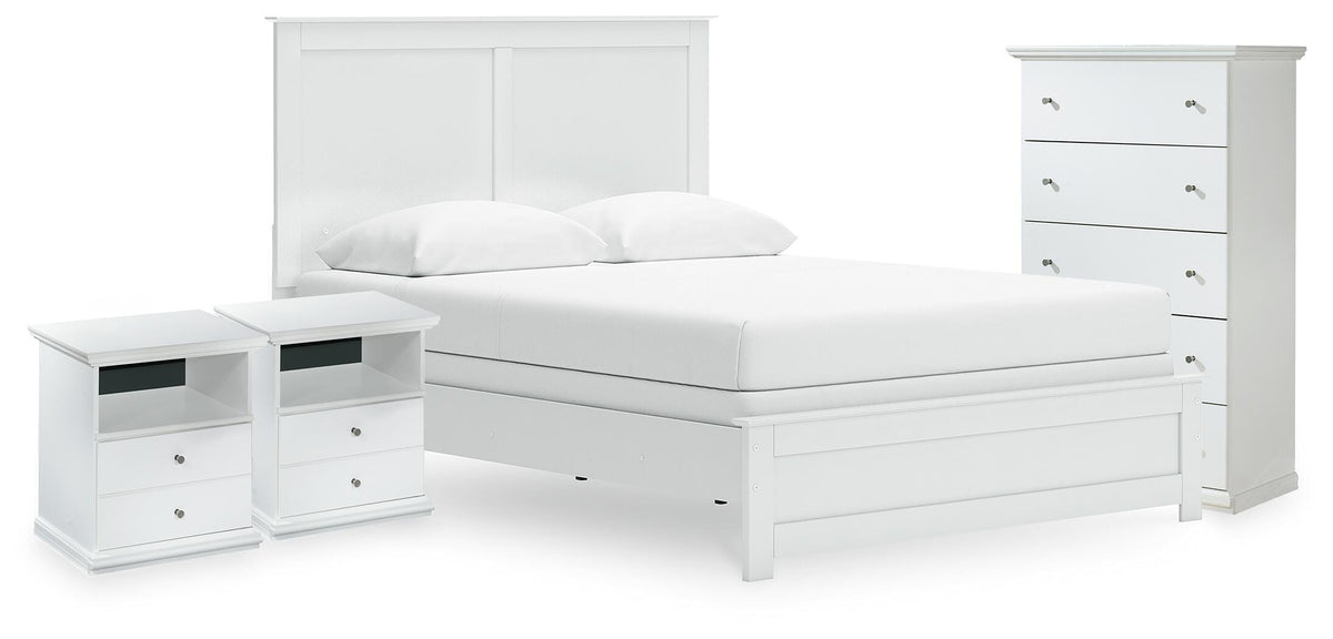 Bostwick Shoals Queen Panel Bed, Chest and 2 Nightstands