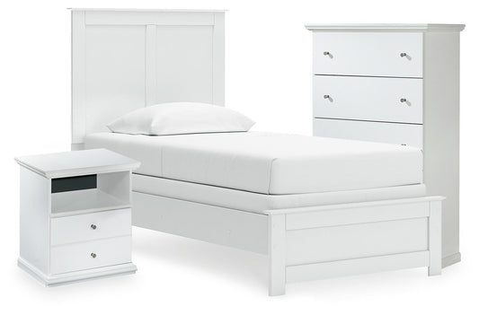 Bostwick Shoals Twin Panel Bed, Chest and Nightstand