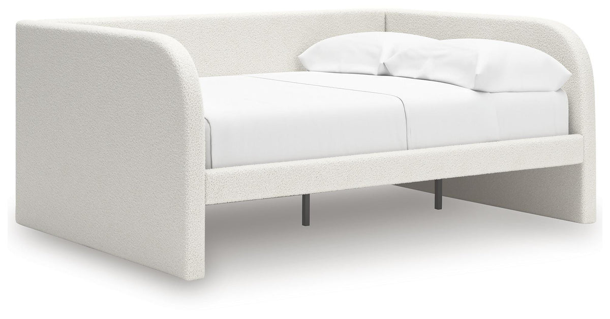Arloster Full Upholstered Day Bed, Dresser and Mirror