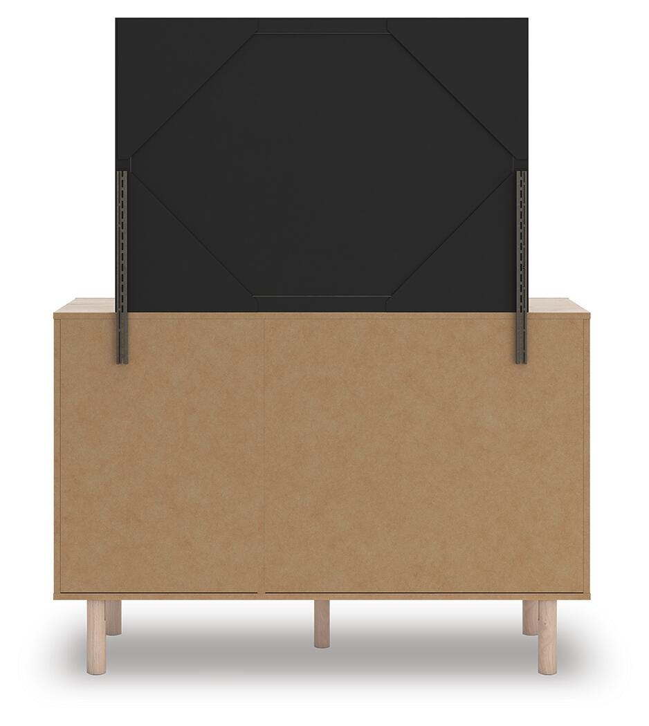 Arloster Full Upholstered Day Bed, Dresser and Mirror