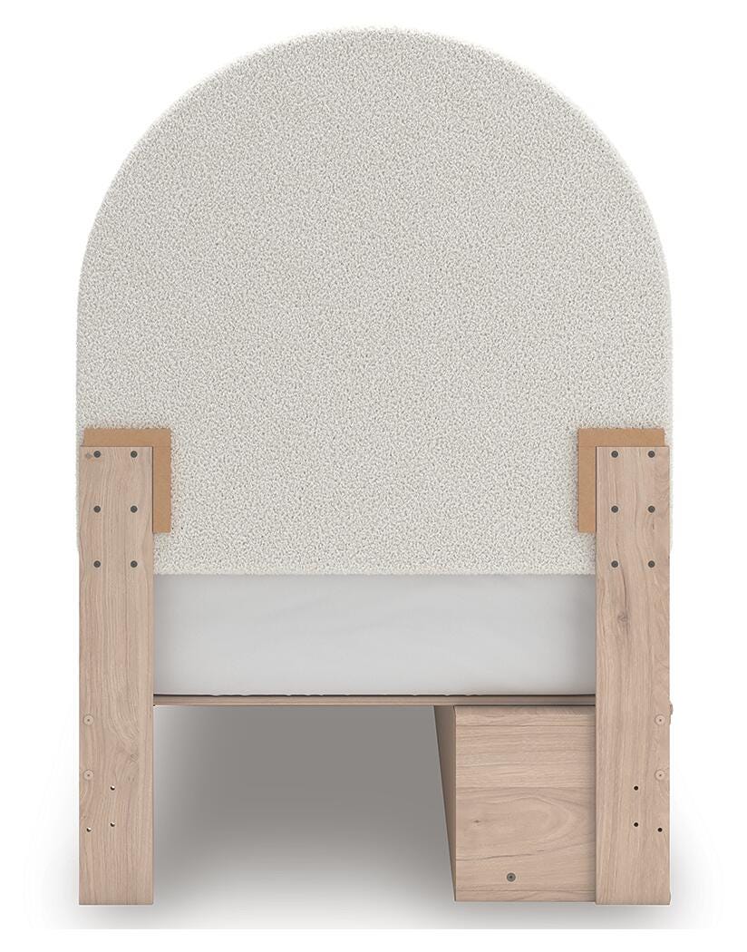 Arloster Twin Upholstered Panel Bed with Storage