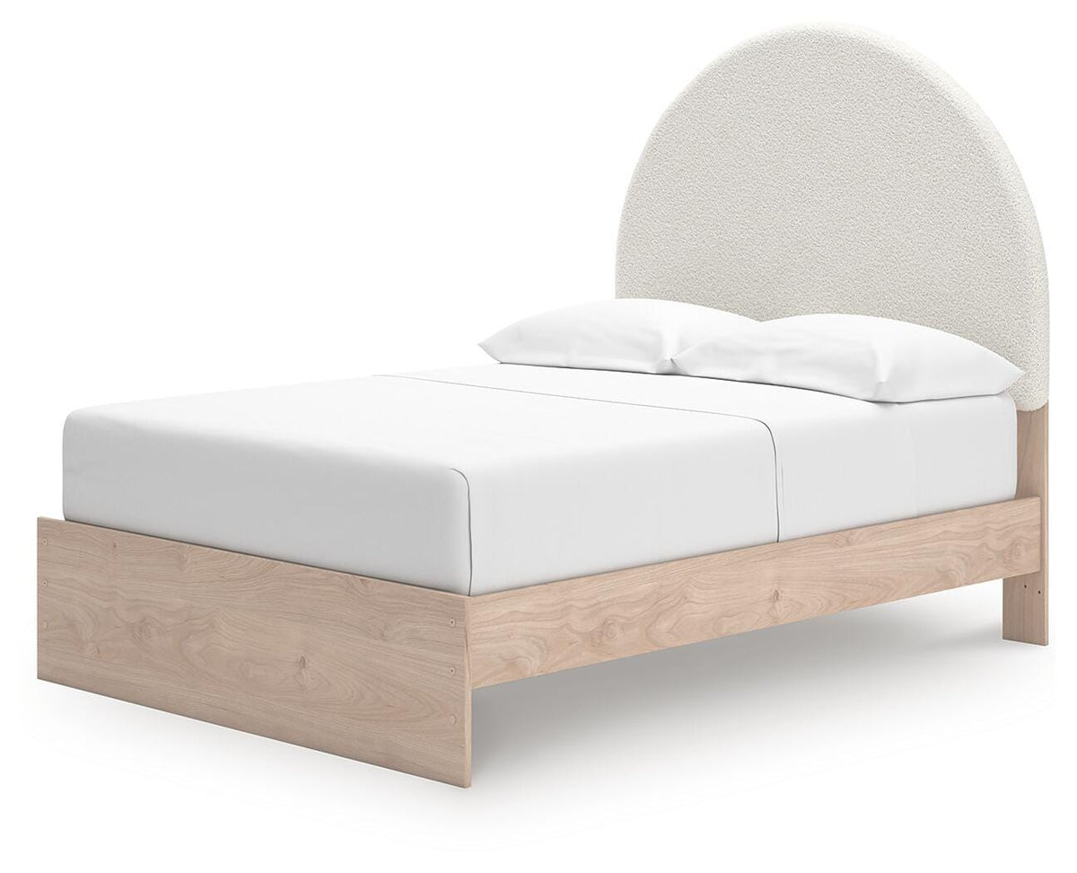 Arloster Full Upholstered Panel Bed, Dresser and Mirror