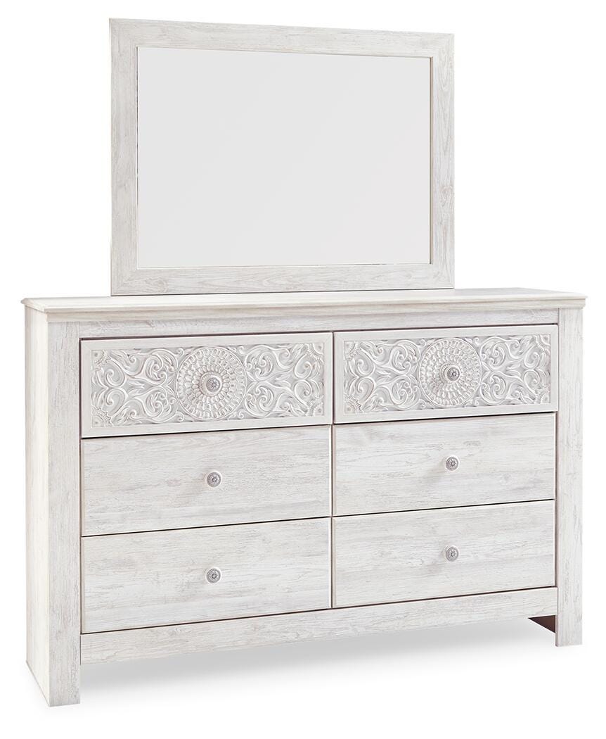 Paxberry Queen Panel Bed, Dresser, Mirror, Chest and 2 Nightstands