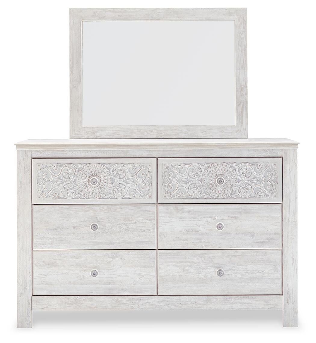 Paxberry Queen Panel Bed, Dresser, Mirror,  Chest and Nightstand