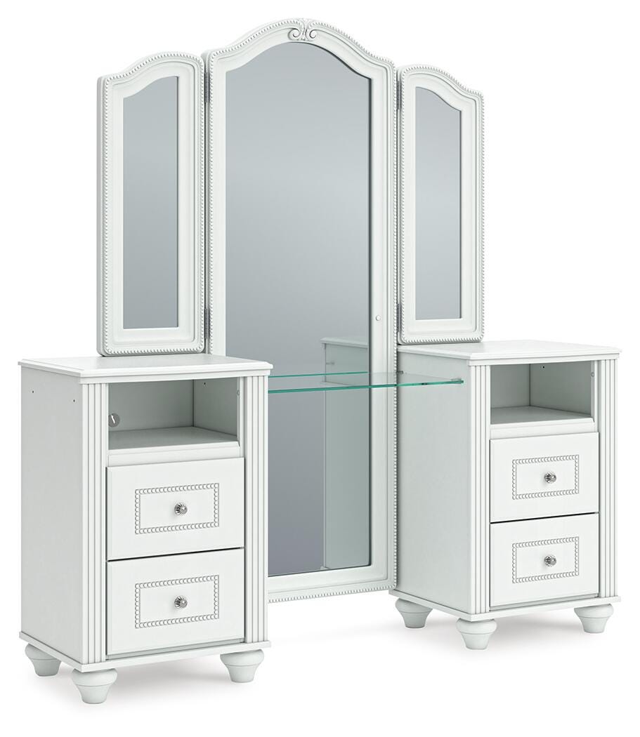 Kozlani Vanity, Mirror and Stool