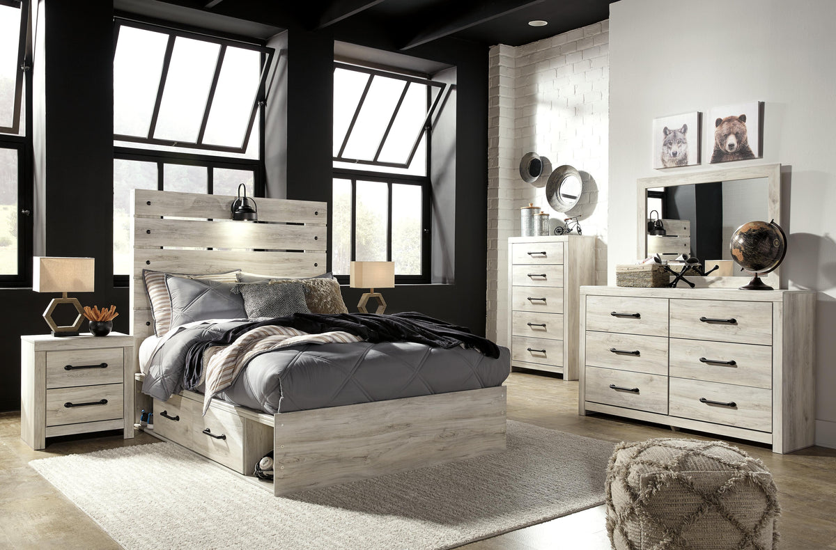 Cambeck Full Panel Storage Bed with Dresser and Nightstand